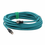 Ethernet GigE M12 8 Pin X-Code RJ45 CAT-7e Cable for Cognex in Sight 7000 gen2 9000 2000 Data Man 260 380 470 Camera Sensor Reader, Right Angle 8P (15m)
