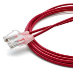 TRUECABLE Cat6 Component Rated Patch Cable, Unshielded (U/UTP), 10ft, Red, 28AWG Solid Copper, Snagless 10G High-Speed Ethernet Cable, PoE++ 4PPoE 100W, UL Listed, RoHS-3, 1 Pack