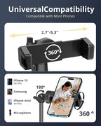 UBeesize 12'' Selfie Ring Light with 62’’ Tripod Stand for Video Recording, Live Streaming(YouTube, Instagram, TIK Tok), Compatible with Phones, Cameras and Webcams