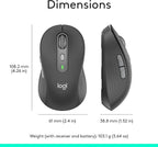 Logitech Signature Plus M750 Wireless Mouse – for Small to Medium Hands, SmartWheel, Bluetooth, Multi Device, 24-Month Battery, Silent Clicks, Customizable Side Buttons, Contoured Shape - Graphite
