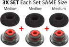 3X Ultra Comfort Eartips Ear Buds Replacement Earphone Ear Tips Kits Earpads Foam Set Cushion for Plantronics Voyager 5200 5220 5210 Series Bluetooth Headset Headphone (Medium M)