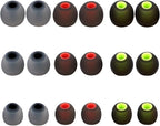 Silicone Replacement Earbud Tips Earbud Covers Ear Tips Fit for in-Ear Headphones (Inner Hole 3.8mm -5.1mm) Earbud Replacement Tips 9 Pairs