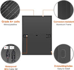 DOKIO 400W Monocrystalline Solar Panel 12/24V, 3 m MC4 Cable for Yard/Garden - Shed/Patio/Greenhouse Power, Off-Grid Battery Charging, 12V Parallel Wiring Recommended, Easy to Route