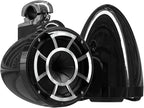 wet sounds Rev 8 Black V2 Revolution Series 8" Black Tower Speakers w/Fixed Clamp Mini