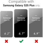 Battery Case for Galaxy S25 Plus, [12000mAh] Slim Portable Protective Fast Charging Case Backup Power Bank Battery Case Compatible with Galaxy S25 Plus-6.7 inch-Black