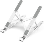 BESIGN LS01 Pro Ergonomic Laptop Stand, Plastic Laptop Riser, Portable and Adjustable Notebook Computer Holder Compatible with 10-14" Laptops (White)