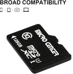 INLAND Micro Center 128GB Class 10 MicroSDXC Flash Memory Card with Adapter for Mobile Device Storage Phone, Tablet, Drone & Full HD Video Recording - 80MB/s UHS-I, C10, U1 (2 Pack)