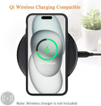 Battery Case for iPhone 15 Plus, 12000mAh Rechargeable Portable Charging Case with Wireless Charging Compatible for iPhone 15 Plus (6.7 inch) with Carplay Extended Battery Pack Charger Case (Black)