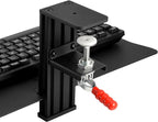 Quick Release Keyboard Desk Mount, Clamp-on Adjustable Tray,18.5x8.7 Inch, Extra Sturdy Single Clamp Design, Height Adjustable Ergonomic Typing for Office, Home, Gaming - Save Desk Space, Special Use