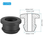 PATIKIL 18mm / 11/16 Inch Drill Hole,9/16 Inch ID Rubber Grommets, 12Pcs Top Hat Grommet for Wiring Eyelet Ring Gasket Automotive Firewall Cable Hole Plugs Wires Protection, Black
