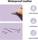 PU Leather Desk Pad Protector Gaming Mouse Pad Non Slip Desk Mat for Keyboard and Mouse Waterproof Desk Writing Pad for Office and Home Desk Accessories(Purple, 31.5 * 15.7)