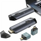 2025 Upgraded Wireless HDMI Transmitter and Receiver 4K, Portable Wireless HDMI Extender Kit 100FT, 2.4G/5G Plug & Play, Streaming from Laptop/PC/TV Box/Camera to Monitor/Projector/HDTV (Black)