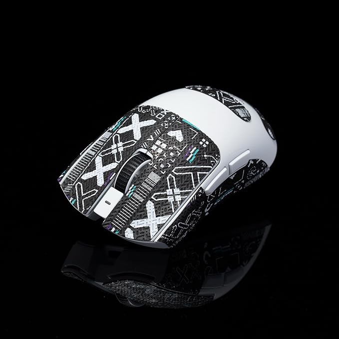 Grip Tape for Razer Viper V3 Pro - Anti-Slip,Enhanced Control, Sweat Resistance,Improves FPS Gaming Grip & Mouse Protection [Pre-Cut] Black Purple