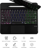 Keyboard Case for iPad Pro 12.9 inch 6th Generation 2022 5th 2021/4th 2020/3rd 2018 Gen,360 Rotatable Wireless Folio 180 Swivel Stand Hard Cover Black