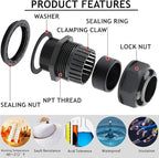 PENGLIN NPT 1/2 Nylon Cable Connector,IP68 Waterproof Strain Relief Cord Adjustable Connector With Gaskets for Electrical Box (1/2 Inch (100 PCS))