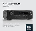 Denon AVR-S570BT 5.2 Channel AV Receiver - 8K Ultra HD Audio & Video, Enhanced Gaming Experience, Wireless Streaming via Built-in Bluetooth, (4) 8K HDMI Inputs, Supports eARC, HD Setup Assistant