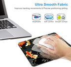 IMAYONDIA Japanese Koi Mouse Pad, Black Gold Gaming Mouse Pad, Anime Mousepad with Non-Slip Rubber Base, Computer Mouse Mat Office Accessories Decor Gift, 9.5 x 7.9 Inch