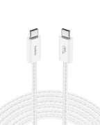 Belkin USB C to USB C Cable, 9.9ft, 60W - Type C Charger, iPhone Charger Cord, Soft, Braided, Flexible for iPhone 16, Galaxy S25, Pixel 9, Airpods, iPad Pro, Tablet & More, Travel Essentials - White