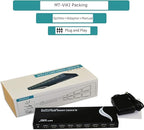 MT-VIKI 4K 1x8 HDMI Splitter 1 in 8 Out, 8 Port Powered HDMI Splitter Multi Monitor Outputs 3D 4Kx2K@30Hz for Projector, HDTV