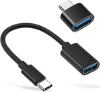 BORLTER CLAMP USB C to USB 2.0 Adapter, Type-C OTG Cable [2 Pack] USB Type C Male to USB Female Adapter, USB-C Adapter for MacBook 2019/2018/2017,iPad,Samsung Galaxy and More