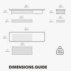 Fenge Dual Monitor Riser, 37 Inch Monitor Stand for Desk, Solid Wood Desk Shelf with Large Drawer Organizer, No Assembly Computer Stand for PC, Laptop, Printer, TV