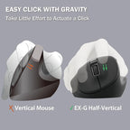 ELECOM Left Hand Wireless Ergonomic Mouse, 2.4GHz with Mini USB Receiver, Silent Click, 2000DPI, 5 Buttons, Optical Sensor, Compatible with PC, Mac, Laptop, EX-G, Msize Black (M-XGM31DBSKBK)