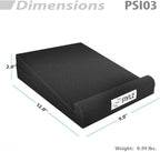 Pyle Sound Dampening Speaker Riser Foam - Audio Acoustic Noise Isolation Platform Pads Recoil Stabilizer For Studio Monitor, Subwoofer, Loud Speakers - Pyle PSI03 - Pack of 2,Black