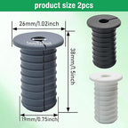2pc Starlink Cable Grommet 3/4" Silicone Anti-Slip Wall Hole Pass Through Split Cable Bushings for TV Wire Ethernet Cord, Starlink Cable Routing Kit Accessories,38mm/1.5"Ht, Grey