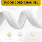 Floor Cord Cover 10FT Cord Covers for Wires on Floor Protect Wires & Prevent Trip Hazards, Easy to Cut for Home, Office, School, Concerts, Cavity W0.6in x H0.32in