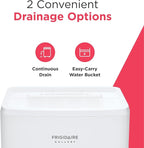 Frigidaire Gallery 2-in-1 50-Pint Portable Dehumidifier with Wi-Fi, Energy Star Certification & Air Quality Monitoring for Medium/Large Rooms & Basements, Custom Humidity Control, Auto Shut Off, White