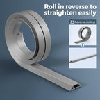 Yecaye 4ft Floor Cord Cover, Cord Covers for Wires on Floor, Floor Cable Mangament, Cable Protector for Organizing and Protecting Wires on Floor, Cord Hider Cable Cavity W0.55in H0.27in Grey
