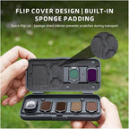 Filter Case for DJI Pocket 3, Magnetic Lens Filter Storage Case for DJI Osmo Pocket 3 Creator Combo Accessories, ND-UV-CPL Wide Angle Macro Lens TF/SD Card Organizer