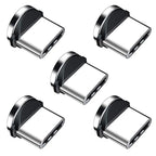 Ankndo Magnetic Connector Tip Heads [5-Pack] USB C Adapter 360 Rotating Strong Phone Cable Adapter for Type C Device
