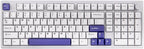 EPOMAKER Galaxy100 QMK/VIA Wireless Mechanical Keyboard with 8000mAh Battery and Numpad, CNC Aluminum, Full Size Gaming Keyboard, USB-C/BT5.0/2.4Ghz (White Purple, Marble White Switch)