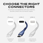 Statik MagStack Pro USB C to USB C Cable, Magnetic Type C Charger Fast Charging Cord, On The Go Magnetic Charging Cable for Car, Compatible with 16 Pro Max, 15, Galaxy S21 S20 Ultra, Navy 100W 3FT/1M