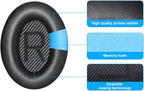 QC35 Replacement Ear Pads,Replacement Ear Pads for Bose QC35 & QC35ii (QuietComfort 35) Headphones - Softer Leather, Memory Foam, Extra Durability