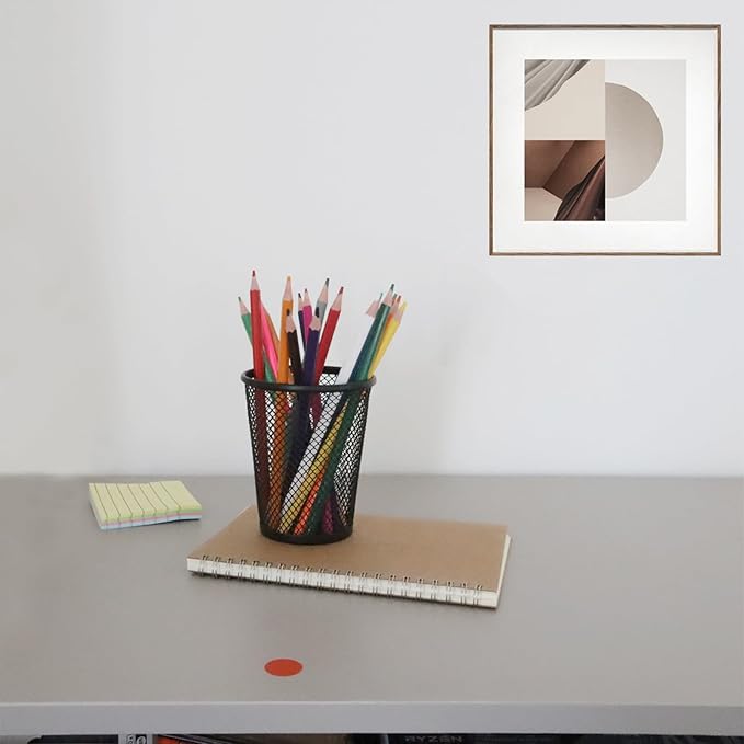 Desk Pencil Pen Holder, Wire Mesh Pen Cup Holder for Desk Organizer and Office Desk Accessories (3 Pack)