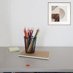 Desk Pencil Pen Holder, Wire Mesh Pen Cup Holder for Desk Organizer and Office Desk Accessories (6 Pack)