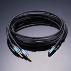 MillSO Audio Splitter, Female to 2 Male 3.5mm TRS Audio Splitter, 8 Feet SapphireBlue&Gold-Plated Stereo Jack Headphones Adapter Cable for Smartphone, Computer, Mp3, Earphone, Speakers
