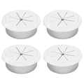 Desk Grommet 2" (50 mm), Desk Hole Cover for Cables White, Cable Grommet ABS Plastic, Desk Hole Grommet for Office and Home Table Cable, Detachable & Flexible Cable Cord Organizer-4 Pcs