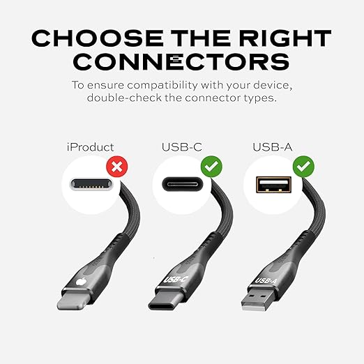 Statik MagStack USB to USB C Cable, Clutter-Free Magnetic Charging Cable, A to Type C Charger Fast Charging Phone Charger Cord, Compatible with iPhone 16 Pro Max, 15, Galaxy S24, 27W 6FT/2M, 3-Pack
