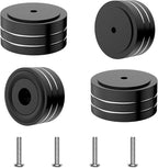 Tertullus 4 Pcs HiFi Speaker Isolation Feet 40x20mm Aluminum Speaker Spike Pad for Turntable, Subwoofers, Amplifier, HiFi Devices, Dac, Recorder, Cd (Black)