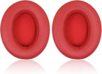 Replacement Ear Pads Cushions for Beats Studio 2 & Studio 3 Wired & Wireless Headphones, Earpads with Soft Protein Leather, Noise Isolation Memory Foam -red