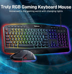 Redragon Updated S101 Programmable Gaming Keyboard and Mouse, RGB Backlit Keyboard Mouse with Software, Independent Macro Record Keys, Value Combo Set