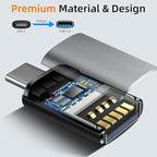 Temdan USB to USB C Adapter 𝟒𝐏𝐚𝐜𝐤,Car Charger OTG Converter Compatible with MacBook Pro Air 2024,Samsung Notebook and More Type C,for iPhone 16 15 14 13 Plus Pro Max,Serial Adapters,OTG Adapters