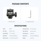 NEEWER Field Monitor Mount Holder with Cold Shoe 360 Swivel 180 Tilt Anti Twist Screw Compatible with Atomos Ninja 5" & 7" Camera Monitor, SmallRig Camera Cage, MA019