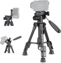 NEEWER Basic Mini Desk Tripod for Camera with 3 Way Pan Tilt Head & Handle, Small Portable Metal Tabletop Selfie Stick Stand with 1/4" Screw for DSLR Vlog Video Recording, Max Load 13.2lb, TP02