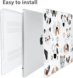 Compatible with MacBook Air 13 inch Case 2025 2024-2022 M4 A3240 M3 A3113 M2 A2681, Plastic Hard Shell&Keyboard Cover&Screen Film&Webcam Cover for MacBook Air 13.6 inch Case, Funny Dog