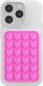 Silicone Phone Sticky Grip, Suction Phone Case Mount for iPhone and Android, Hands-Free Sticky Cell Phone Grip, Mobile Fidget Mirror Holder for Selfies and Videos