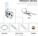 Uenhoy 6 Pack Cam Locks, Keyed Alike - 3/4" (20mm) Set for Drawers, Mailbox, Tool Box, RV, File Cabinet Locks with Keys